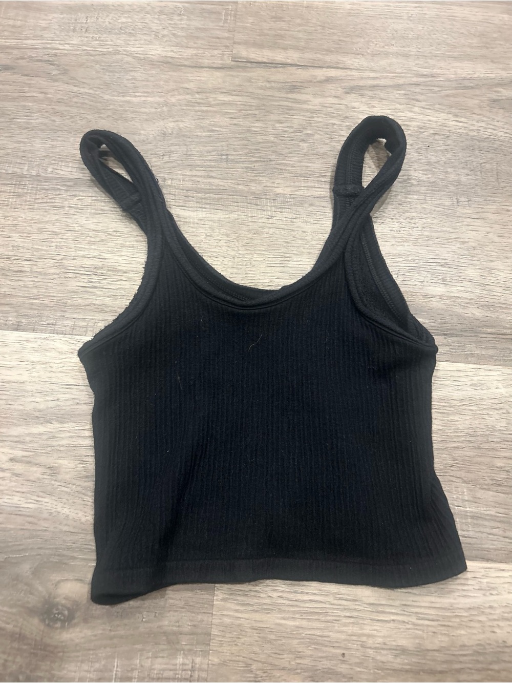 Urban Outfitters Black Ribbed Crop Tank